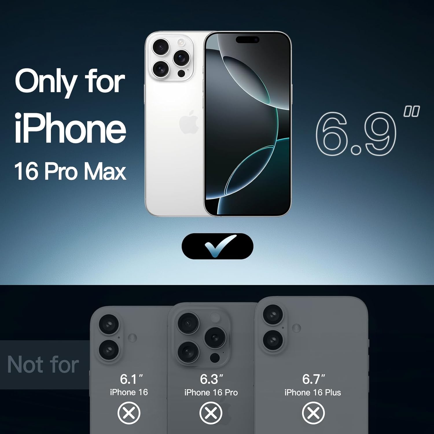 Cases-iPhone 16 Pro Max, Shockproof Phone Bumper Cover, Scratch Resistant (Black & Clear)