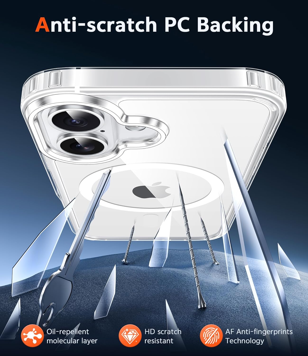 Cases-iPhone 16 Phone, Military Grade Drop Protection, Slim Magnetic, Shockproof Bumper, Transparent Cell Cover