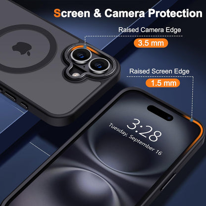 Cases-iPhone 16 Phone, Military Grade Drop Protection, Slim Magnetic, Shockproof Bumper, Transparent Cell Cover