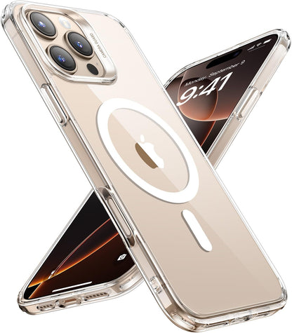 Cases-iPhone 16 Pro, Shockproof Military-Grade, Classic Hybrid Case, Clear & Black