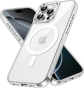 Cases-iPhone 16 Pro Max, Shockproof Phone Bumper Cover, Scratch Resistant (Black & Clear)